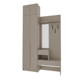 Прихожая Голд Бостон вешалка В1 со шкафом и антресолью