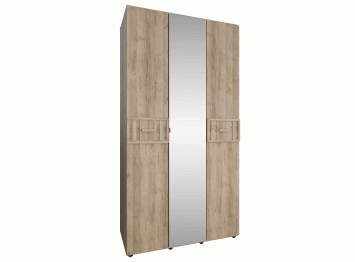 Спальня Scandica Oslo (модуль 444) Шкаф для одежды и белья 3-дв Зеркало