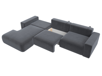 Диван угловой Лига-036 Классик Лонг левый угол, велюр