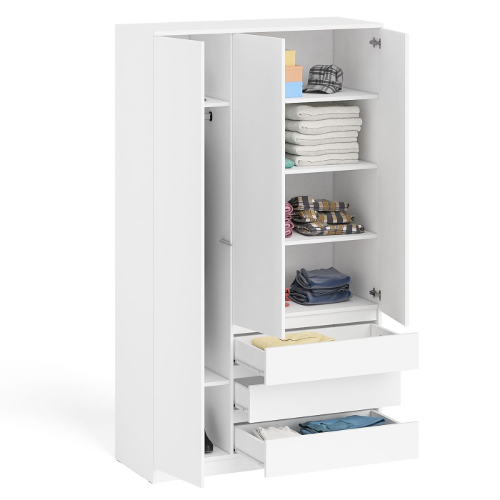 Шкафы распашные, Широкий шкаф-комод Мори МШ1200.1