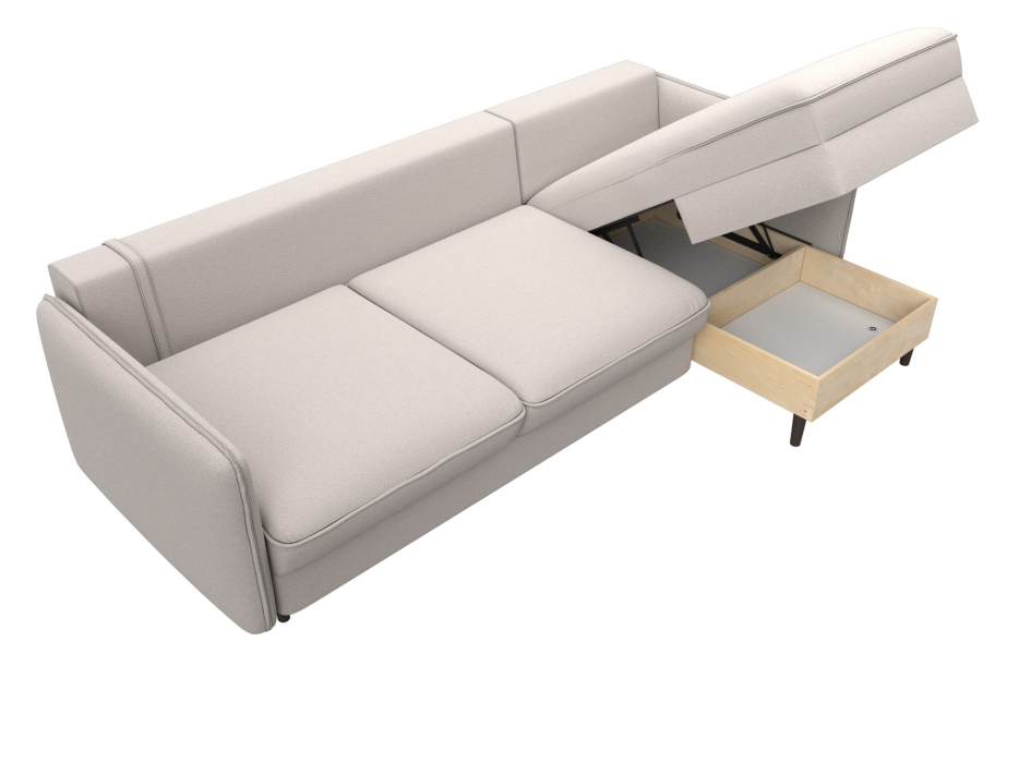 Диваны угловые в гостиную, Диван угловой Лига-064 НПБ угол универсальный, замша JOLY