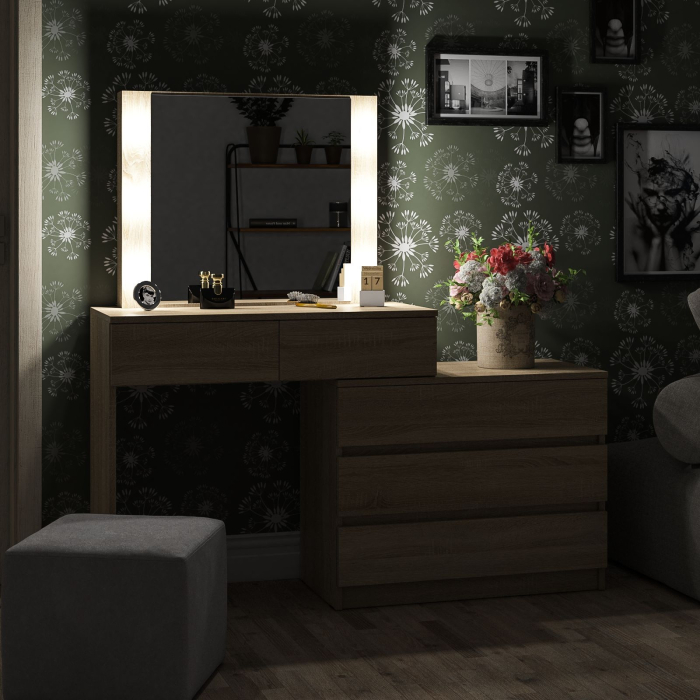 С зеркалом, Туалетный столик с подсветкой 110