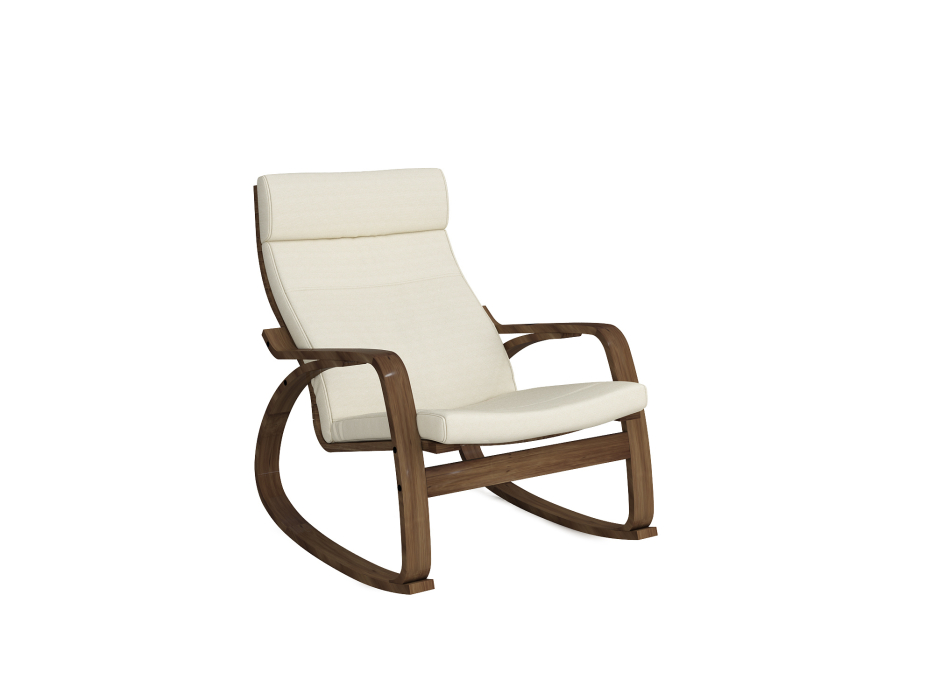 Кресла-качалки, Кресло-качалка Липари Темный орех — молочный