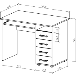 Письменный стол Остин-3К
