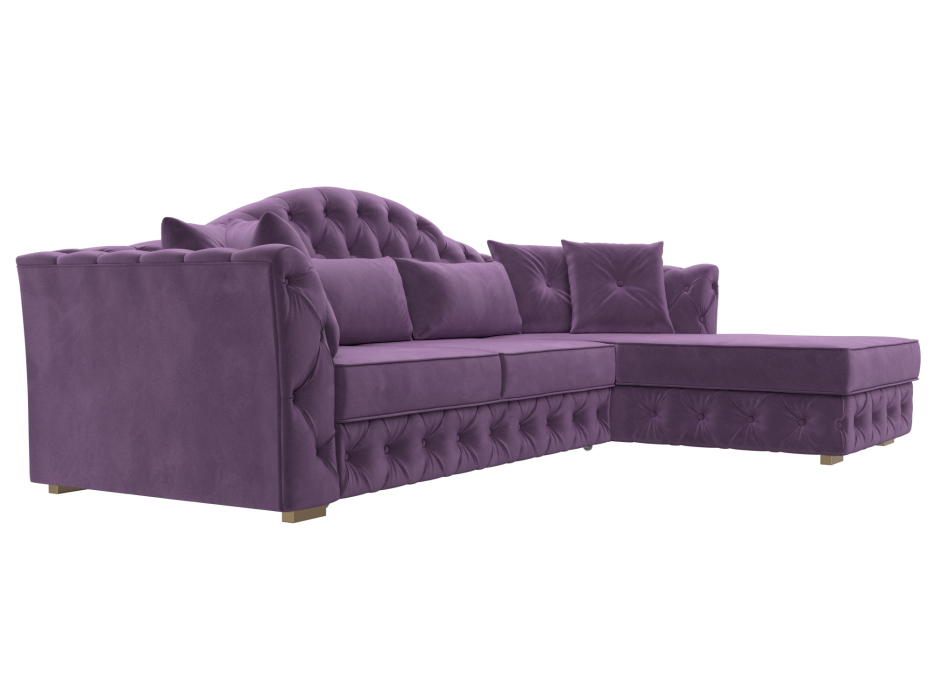 Диваны угловые в гостиную, Диван угловой Артис правый угол, микровельвет