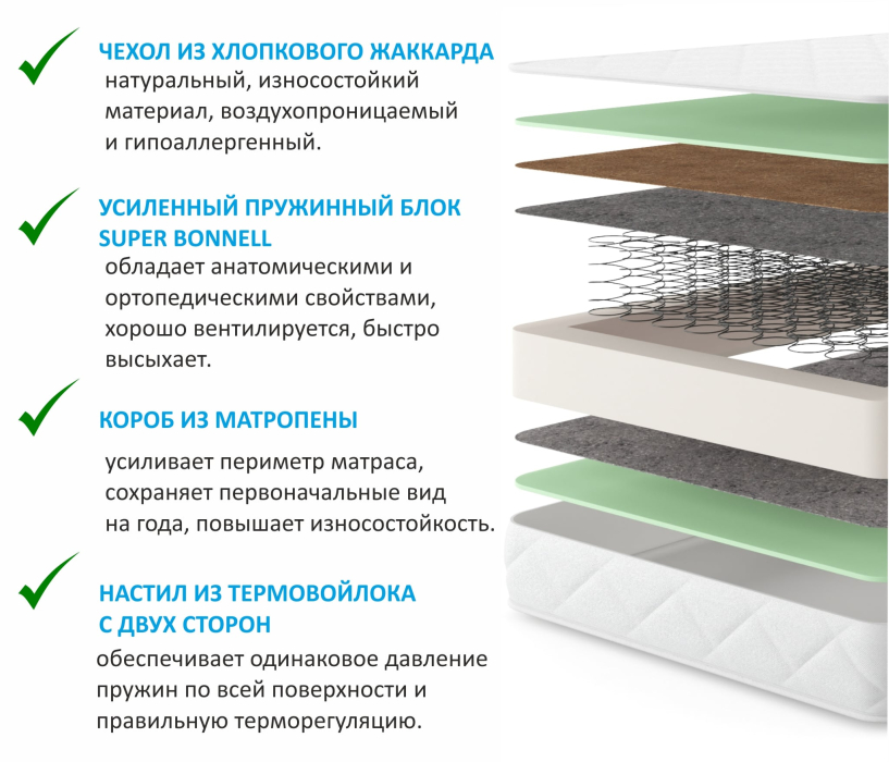 Мягкая кровать, Односпальная кровать-тахта Bonna 900 ортопедическое основание с матрасом PROMO B COCOS