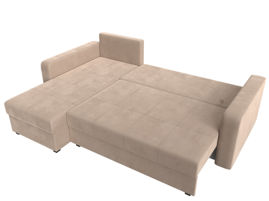 Диваны угловые в гостиную, Угловой диван Ливерпуль Лайт левый угол, велюр