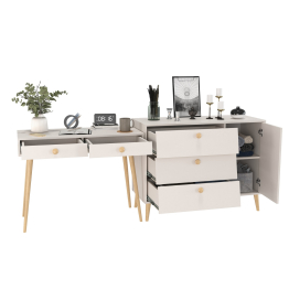 Туалетный стол с ящиками Афина и комод с дверкой и тремя ящиками