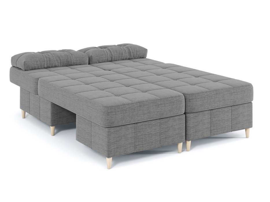 Диваны угловые в гостиную, Диван-кровать угловой Оливер Люкс 2 еврокнижка-трансформер, рогожка