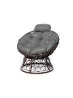 Кресла, Кресло ПАПАСАН мини с ротангом коричневое