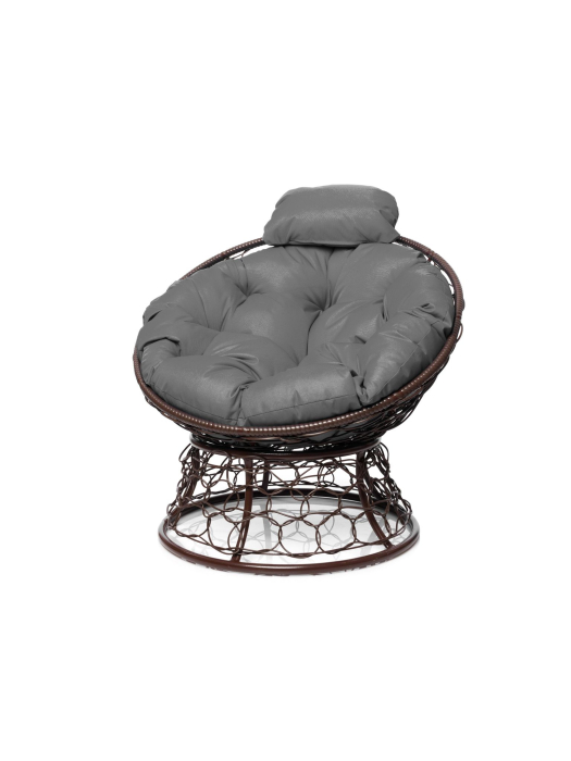 Кресла, Кресло ПАПАСАН мини с ротангом коричневое