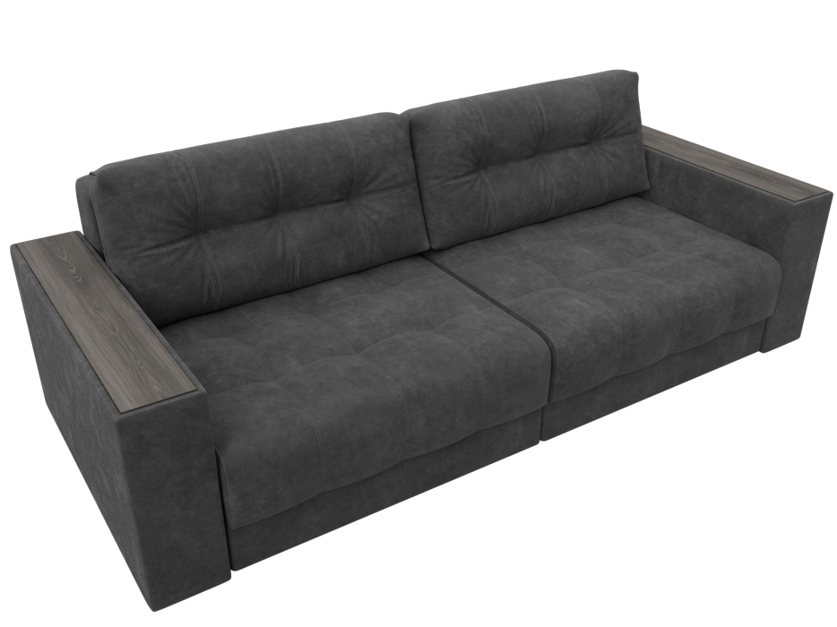 Диваны еврокнижки, Диван прямой с декором Лига-049 НПБ, велюр BRUT