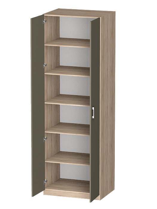 Спальня, Распашной шкаф Лайф с полками 80*60*240 Дуб сонома