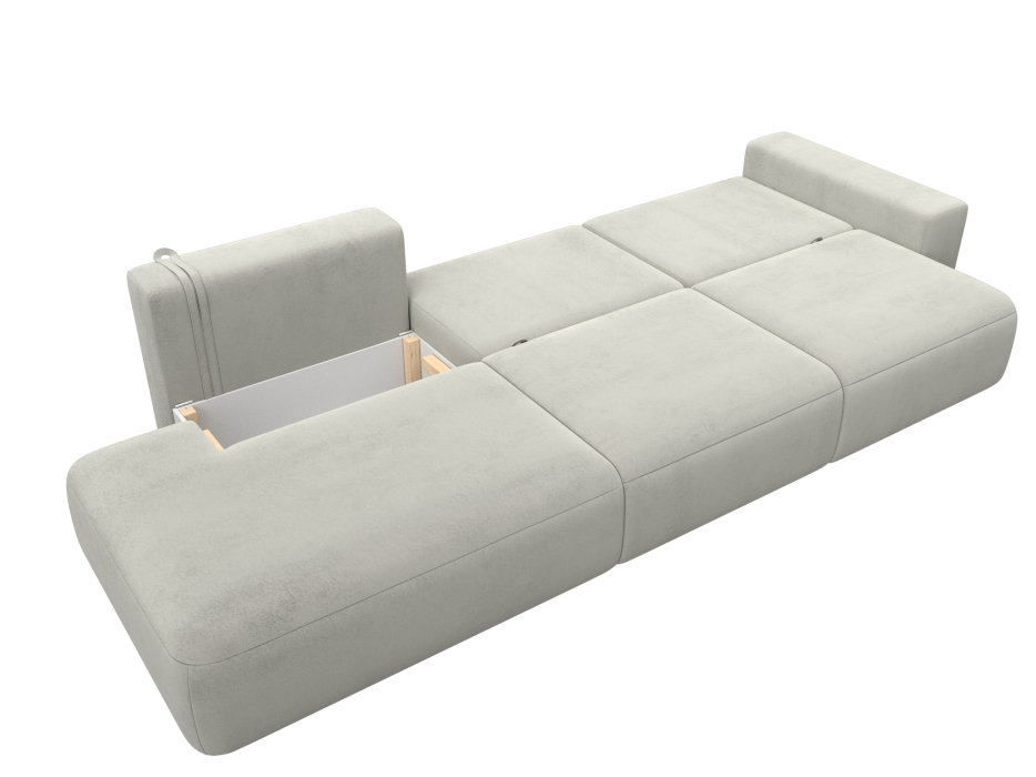 Диваны еврокнижки, Диван прямой Лига-036 НПБ Модерн Лонг подлокотник справа, велюр TOWER