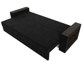 Диван прямой Дубай Лайт полки справа, микровельвет