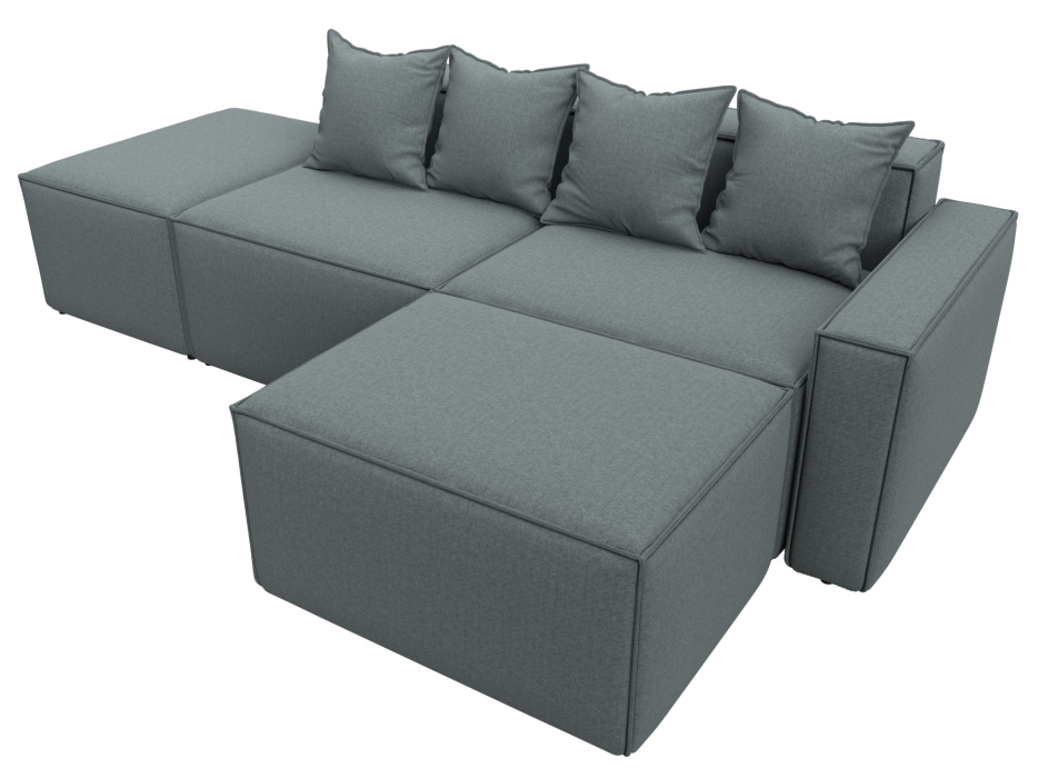 Диваны угловые в гостиную, Диван угловой модульный Лига-063 угол правый, рогожка Амур