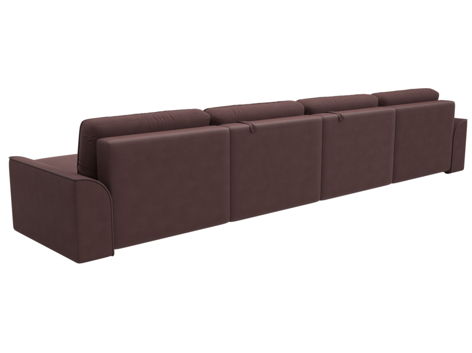 Диваны прямые со спальным местом, Диван п-образный Лига-048 НПБ лонг, замша JOLY