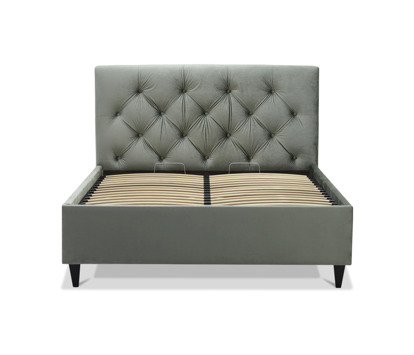 Мягкая кровать, Двуспальная кровать СЕЛИНА 180х200, с подъемным механизмом, велюр