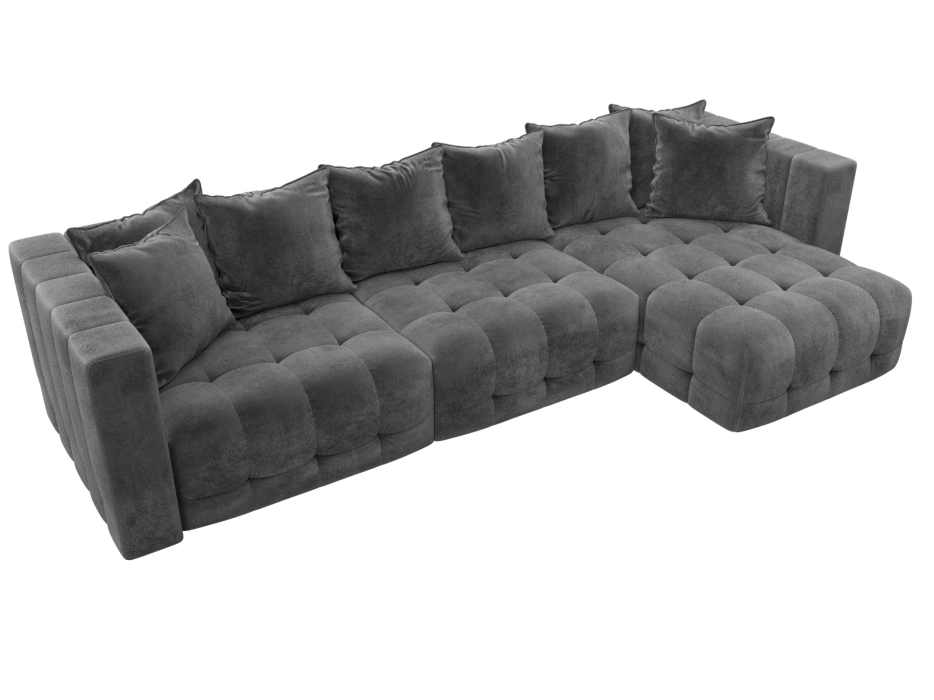 Диваны еврокнижки, Диван угловой Лига-052 НПБ Лонг угол универсальный, велюр TOWER