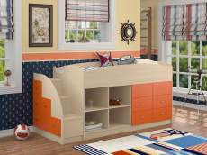 Кровати-чердаки, Кровать-чердак "Дюймовочка 4.1" (Дуб молочный)