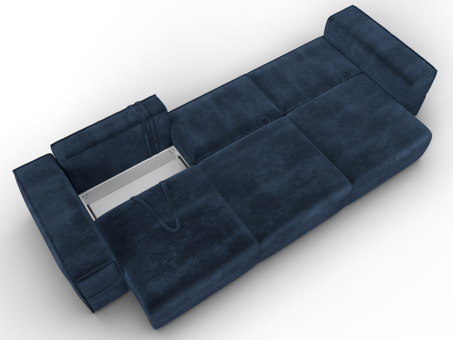 Диваны еврокнижки, Диван прямой Лига-058 НПБ Лонг, велюр TOWER