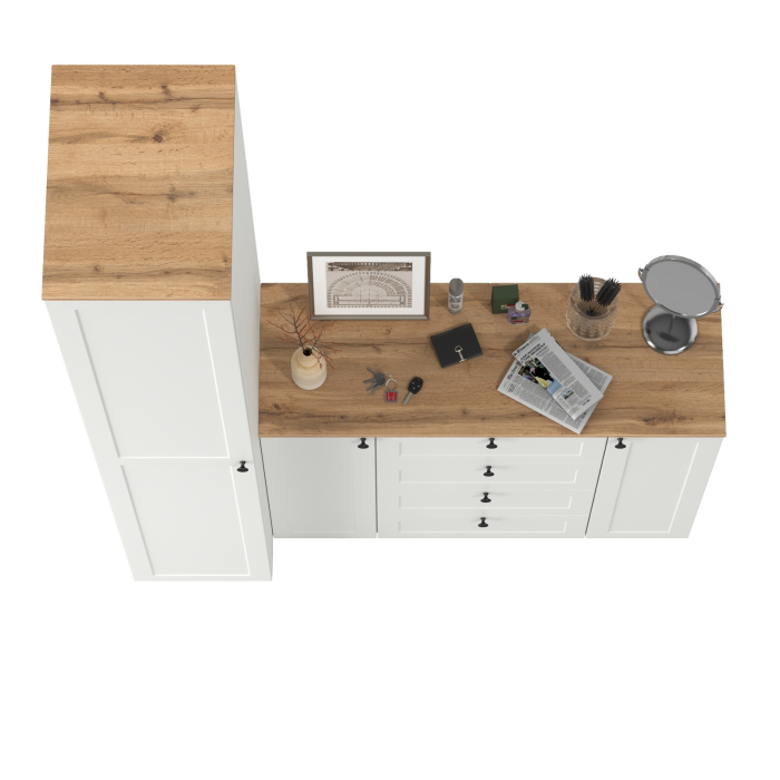 Прихожие, Шкаф-пенал и комод четыре ящика Остин