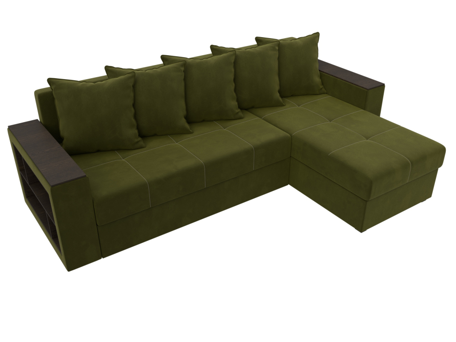Диваны угловые в гостиную, Диван угловой Дубай Лайт угол универсальный, микровельвет