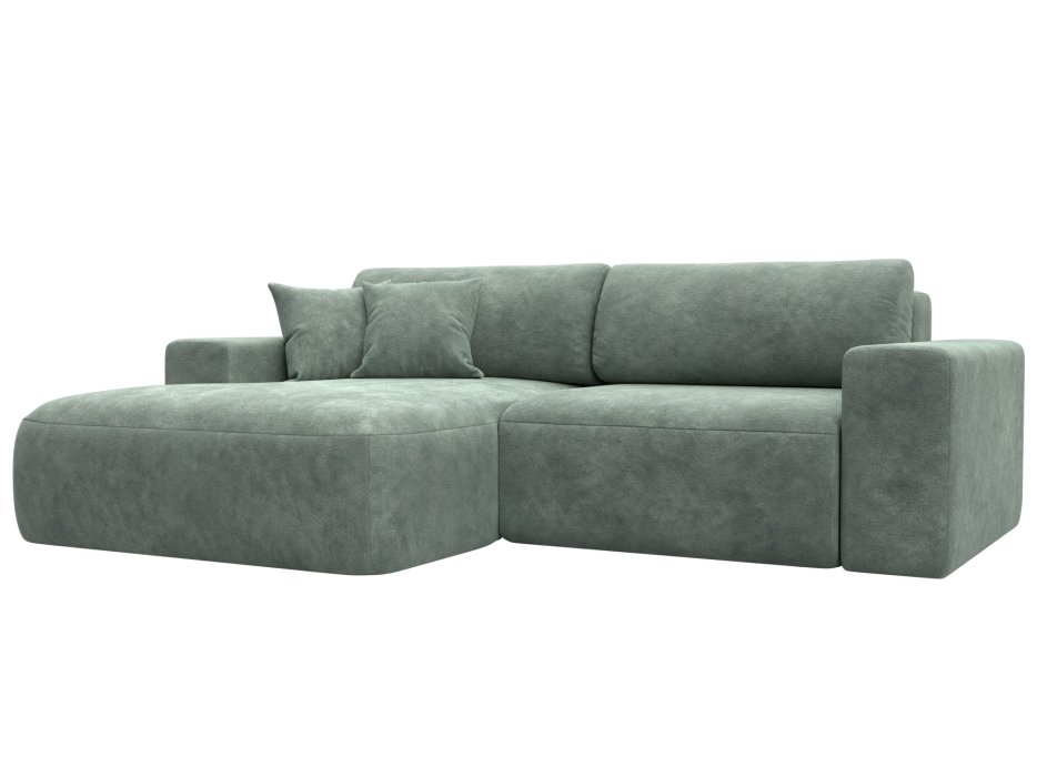 Диваны угловые в гостиную, Диван угловой Лига-036 НПБ Классик левый угол, велюр BRUT