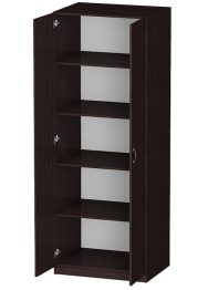 Распашной шкаф Лайф с полками 80*60*215 Венге