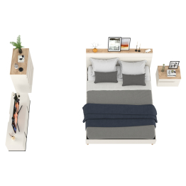 Модульная мебель для спальни Муссон с тумбочкой для аппаратуры 13.276