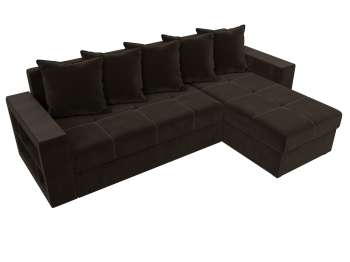 Диван угловой Дубай Лайт угол универсальный, микровельвет