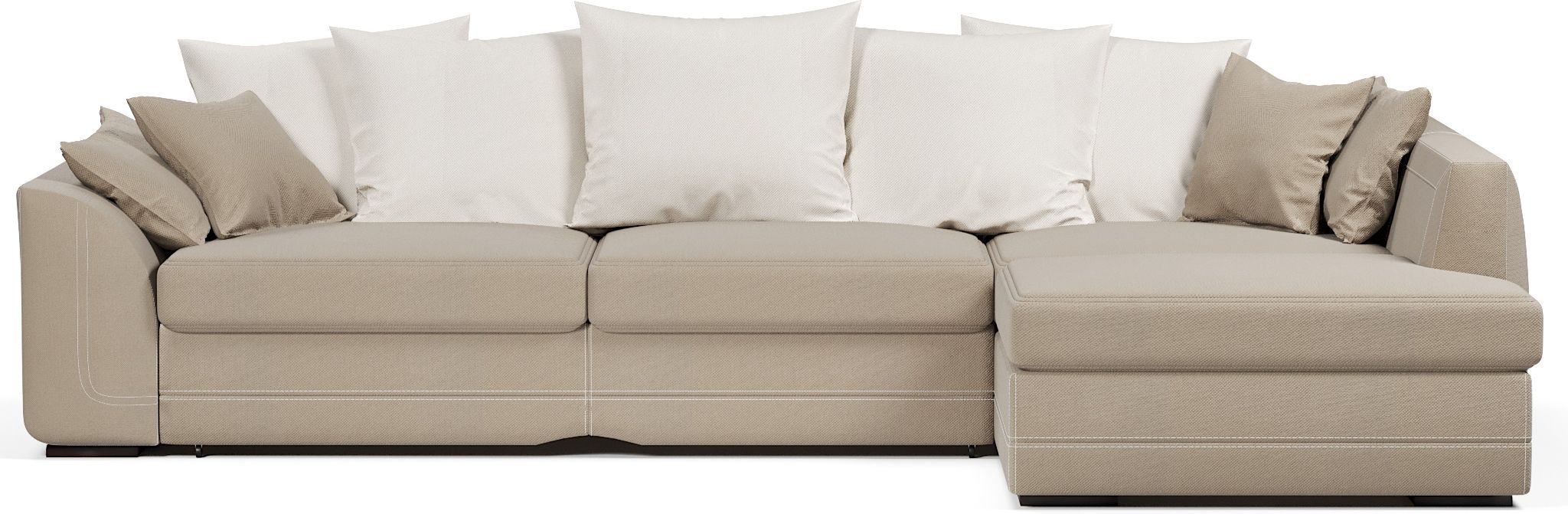 Диваны угловые в гостиную, Диван-кровать угловой Калифорния дельфин,велюр + экокожа