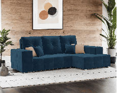 Диваны угловые в гостиную, Диван угловой Монреаль Правый угол (Велюр)