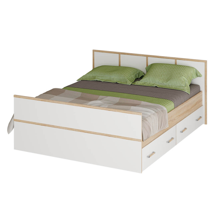 Кровати 160х200, Кровать 1.6 LIGHT МС Сакура