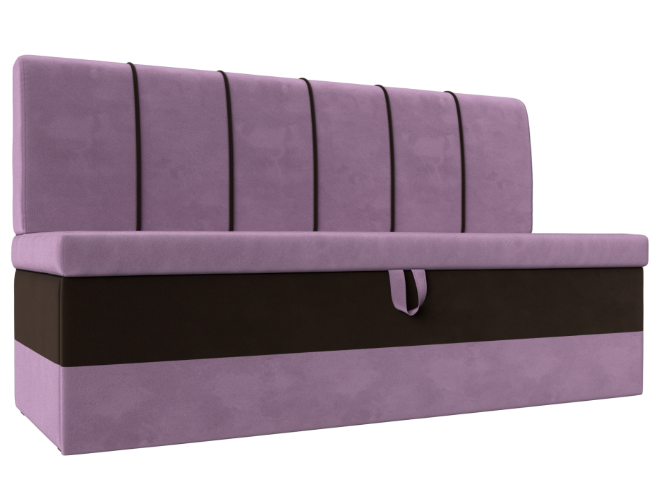 Диваны кровати со спальным местом, Прямой диван Энигма, микровельвет, коричневый