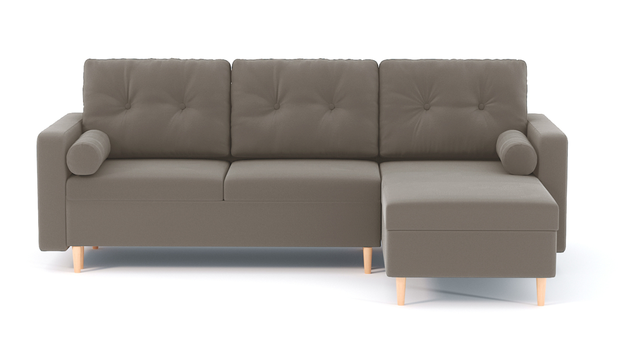 Диваны угловые в гостиную, Диван-кровать угловой еврокнижка-пантограф Белфаст, велюр