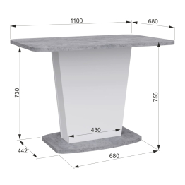Стол обеденный раздвижной Перфект