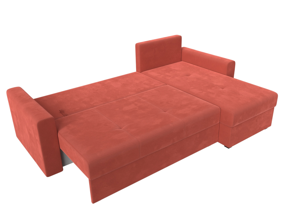 Диваны угловые в гостиную, Диван угловой Верона Лайт правый угол, микровельвет