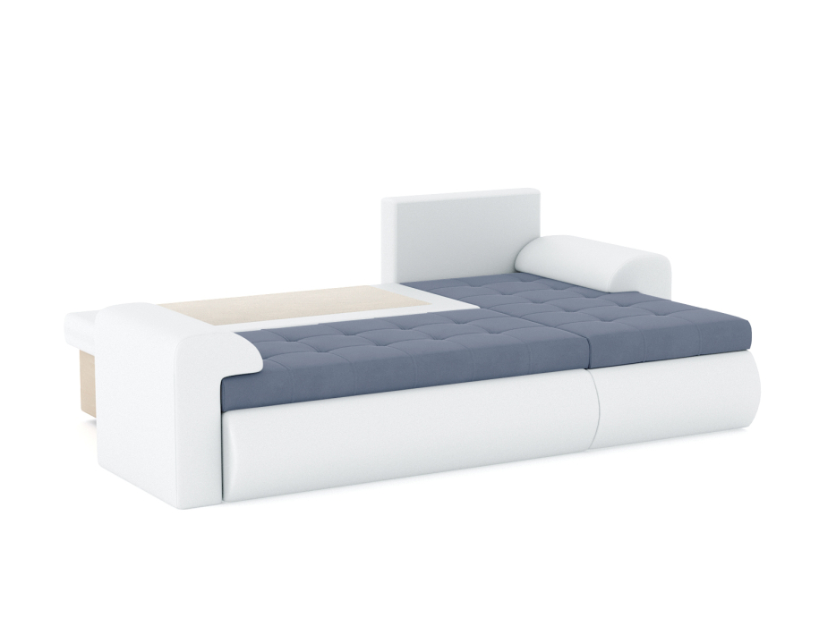 Диваны угловые в гостиную, Диван-кровать угловой Кормак с подлокотниками, велюр+кож.зам.