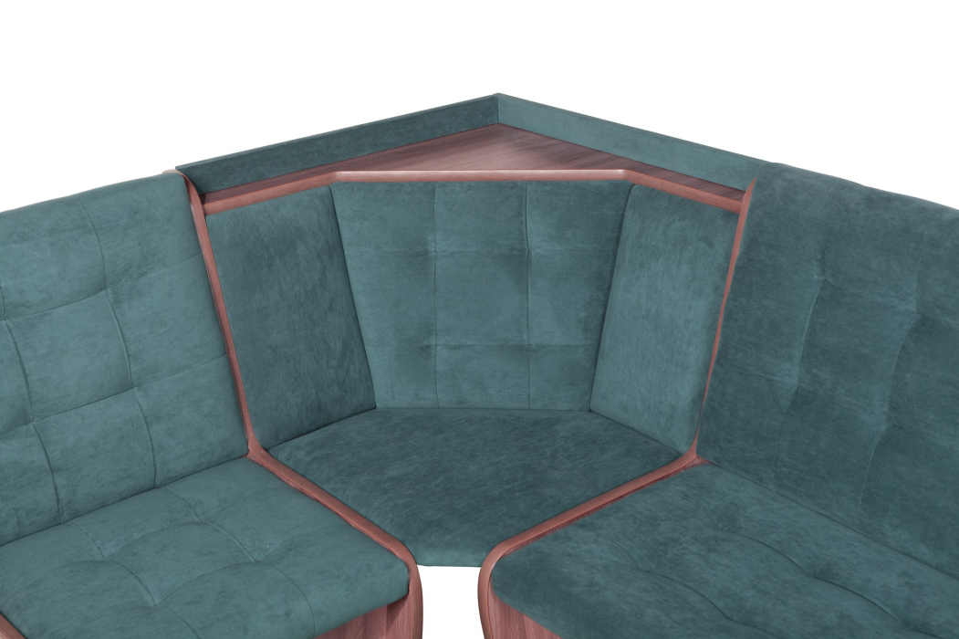 Кухонные уголки, Кухонный уголок Стиль 1Л (со столом СТ-2У) Ясень шимо темный / велюр