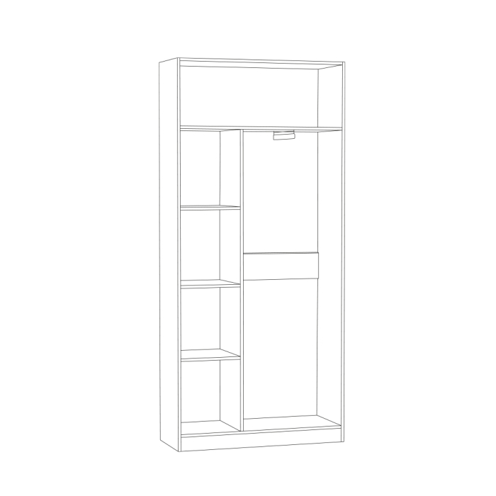 Шкафы распашные, Шкаф для одежды Ливерпуль