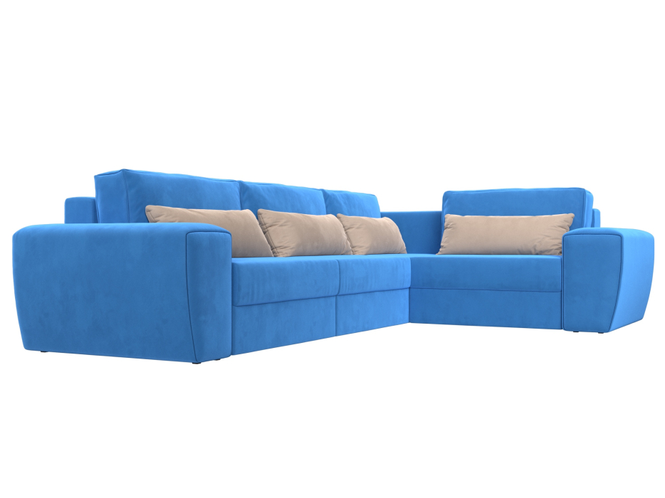 Диваны угловые в гостиную, Диван угловой Лига-008 Long правый, велюр