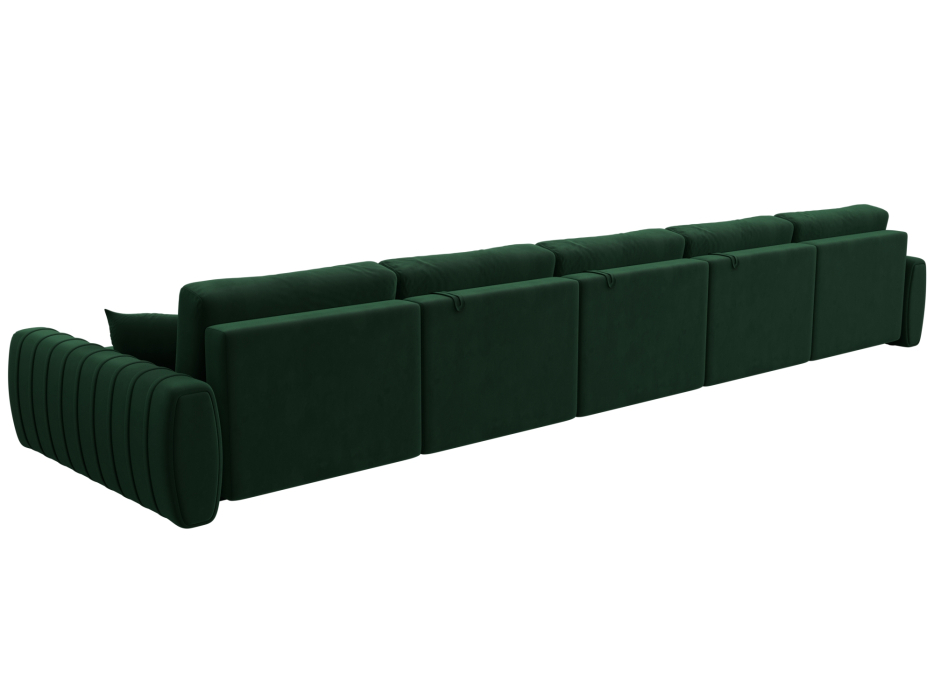 Диваны угловые в гостиную, Диван П-образный Лига-057 НПБ МегаЛонг, велюр SEVEN