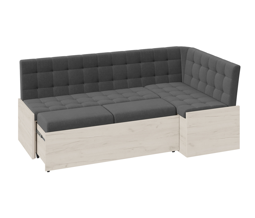 Кухонные уголки, Угловая скамья Форест со спальным местом (велюр)