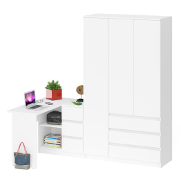 Стол компьютерный угловой МС-16 правый с шкафом-комодом с дверкой 1200 Мори