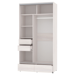 Шкаф-купе 2-дв  MOD 1200 зеркало/лдсп  (в2390*ш1232*г620)