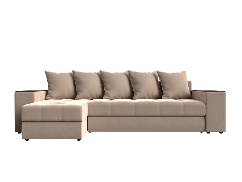 Диваны угловые в гостиную, Угловой диван Дубай, велюр, левый угол