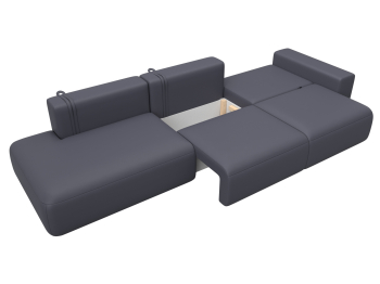 Диван прямой Лига-036 НПБ Модерн Лонг подлокотник справа, экокожа GRIFON