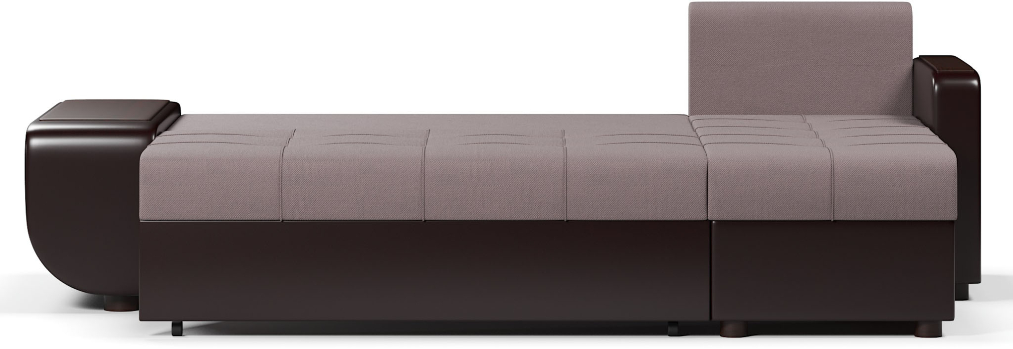 Диваны угловые в гостиную, Диван-кровать угловой Атланта со столиком еврокнижка,велюр+экокожа