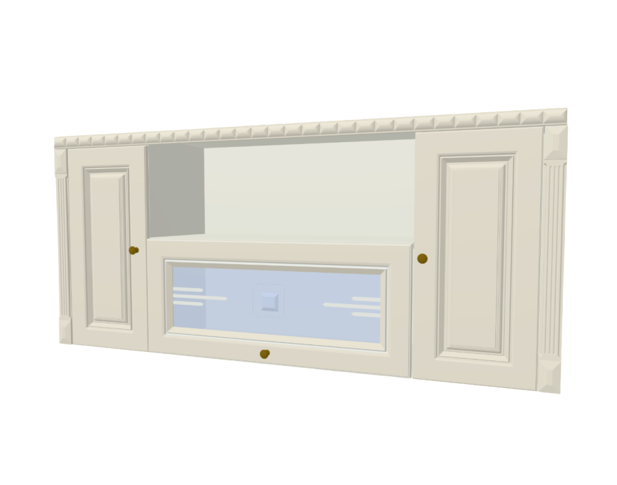 Настенные полки, Гостиная Деметра А-6 Антресоль  *без карниза